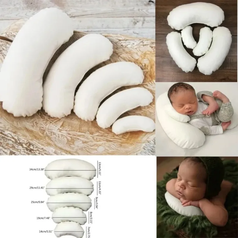 Photography Accessories Multifunctional Crescent Auxiliary Posing Pillows Baby Basket Fillings Cushion Newborn Photography Props