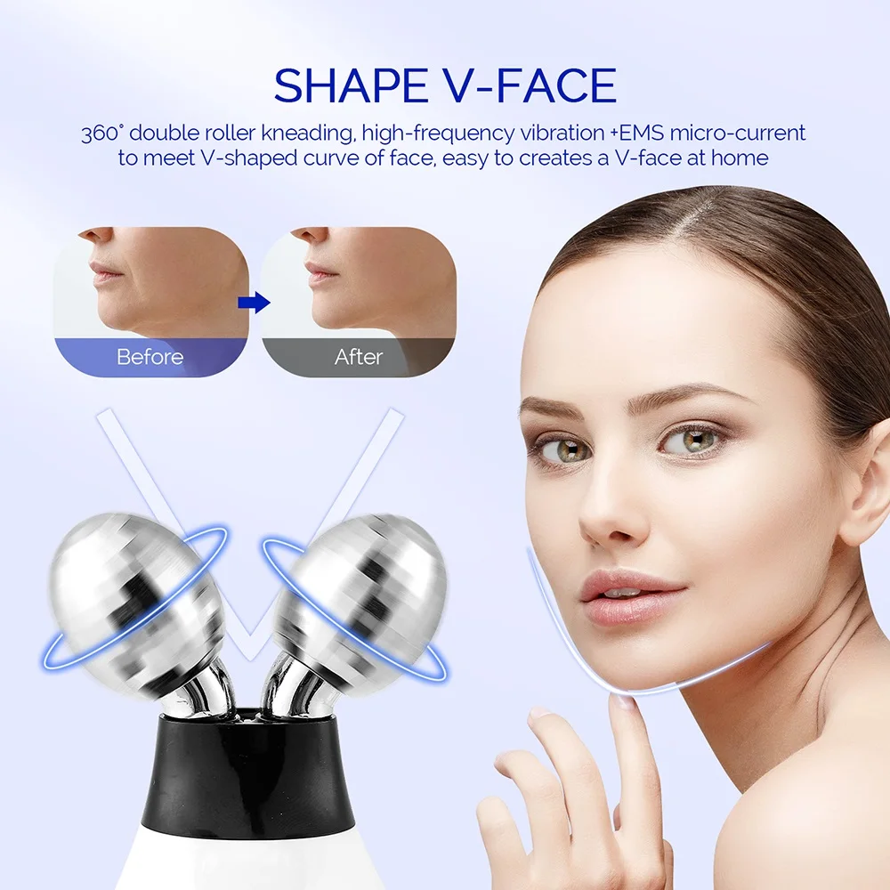 Foreverlily Face Body Roller Massager Facial Lifting Roller Chin Slimmer Double Chin Reducer Face V-line Massage Roller SkinCare