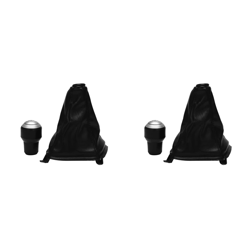 

2X 5-скоростная кожаная ручка переключения передач для Hyundai Tucson 2004 2005 2006 2007 2008 2009