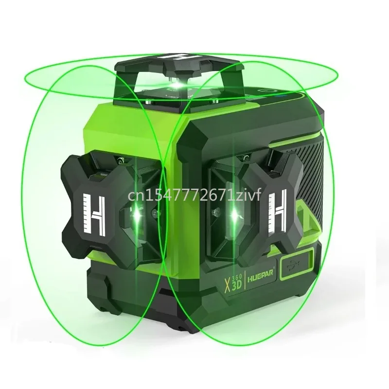 

Z03CG Laser Level Meter - 12-line Green 3D 360 Tool, Equipped with LED Display Screen and Rechargeable Battery