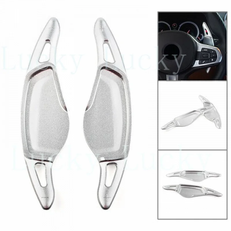 

Серебристые накладки-удлинители на подрулевые лепестки переключения передач для BMW X3 X4 M5 2018-2020