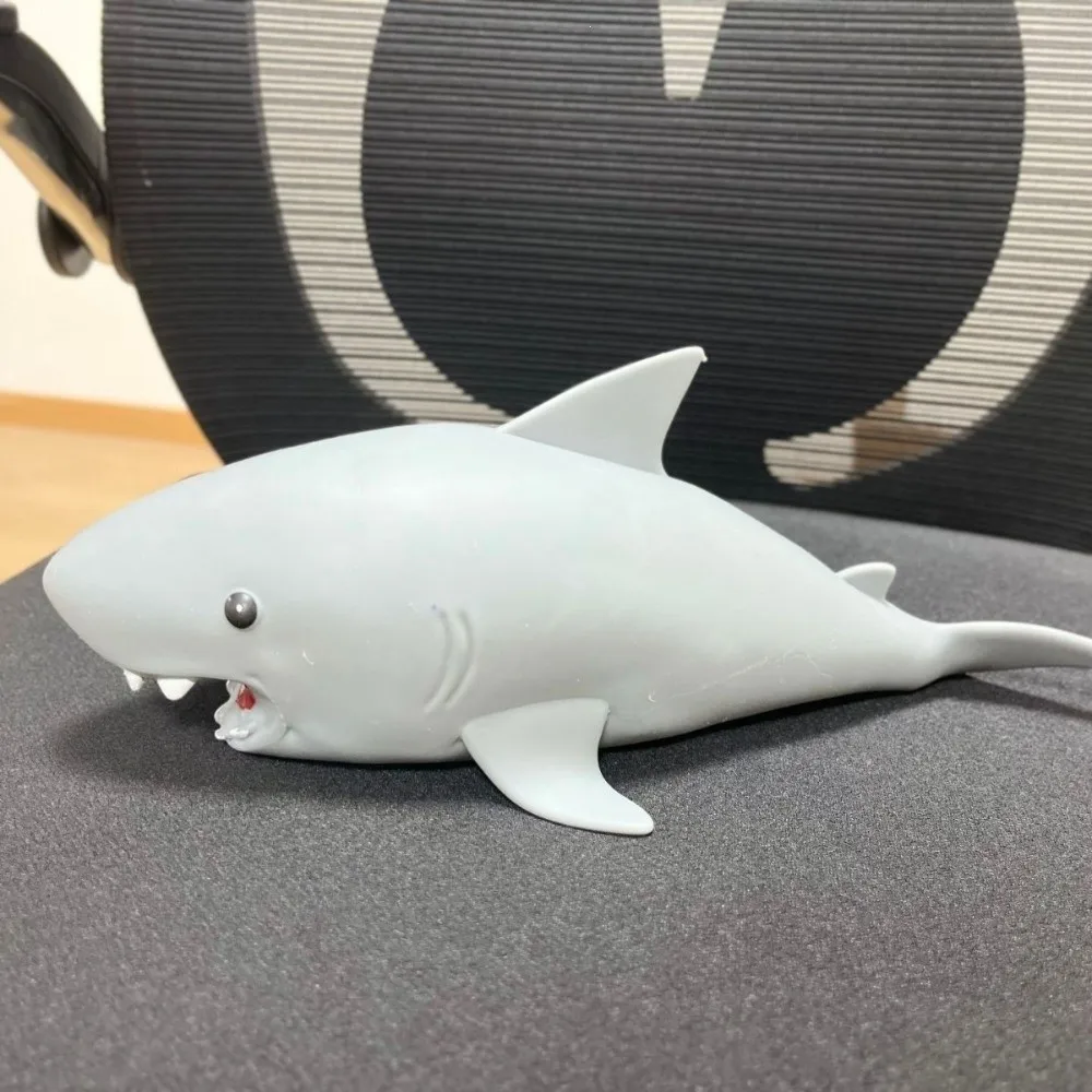 Slow Rising Giant Shark Squishy Jumbo Size Soft Texture Shark Sensory Cute Shark Filled Sticky Giant Shark Fidget Office Use