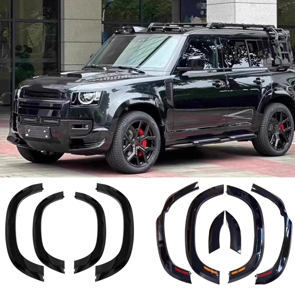 

Car Wheel Eyebrow for Land Rover Defender 90 110 130 20-25 modified Wide-body Arch Protector Fender