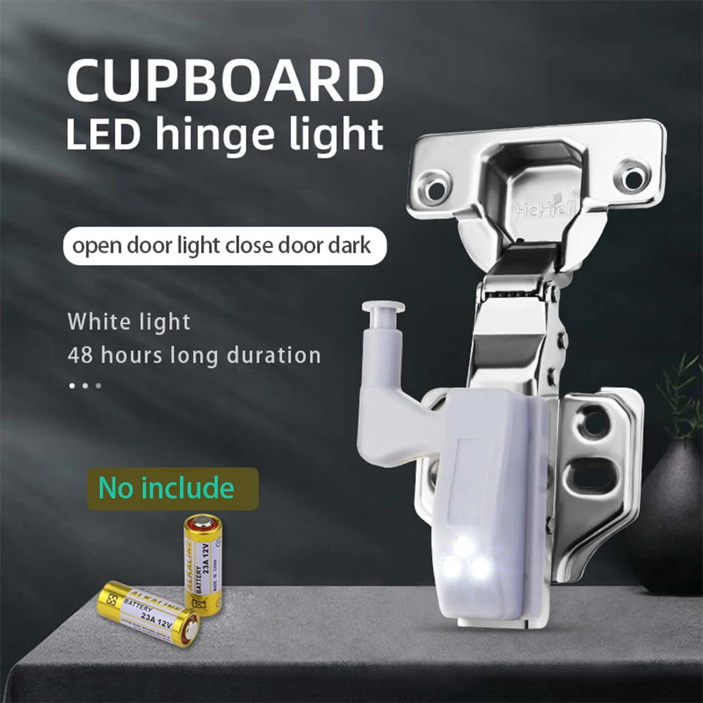 1PC Universal Wardrobe Light LED Under Cabinet Light with Battery  Sensor Armario Inner Hinge Lamp For Cupboard Closet Kitchen