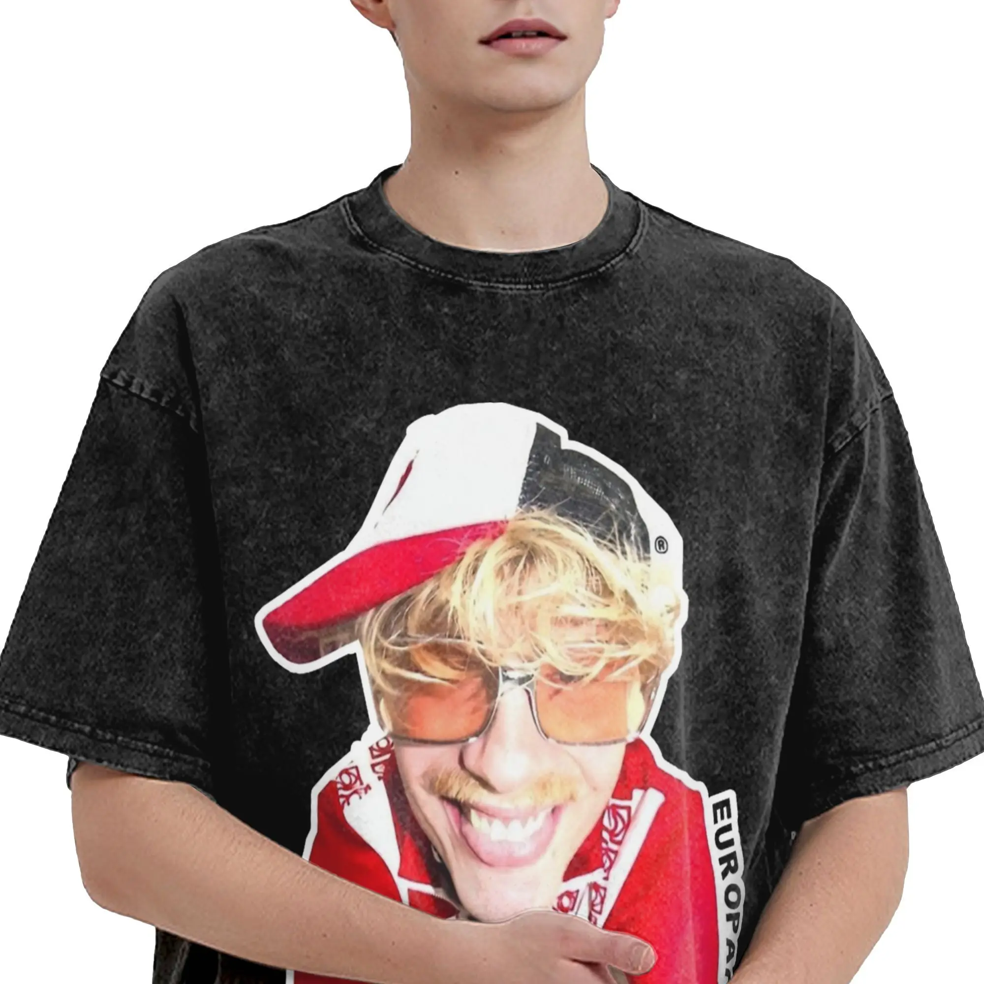 تي شيرت Joost Klein Europapa Eurovision 2025 للرجال 100% قطن تي شيرت فريد من نوعه برقبة دائرية تي شيرت بأكمام قصيرة فكرة هدية