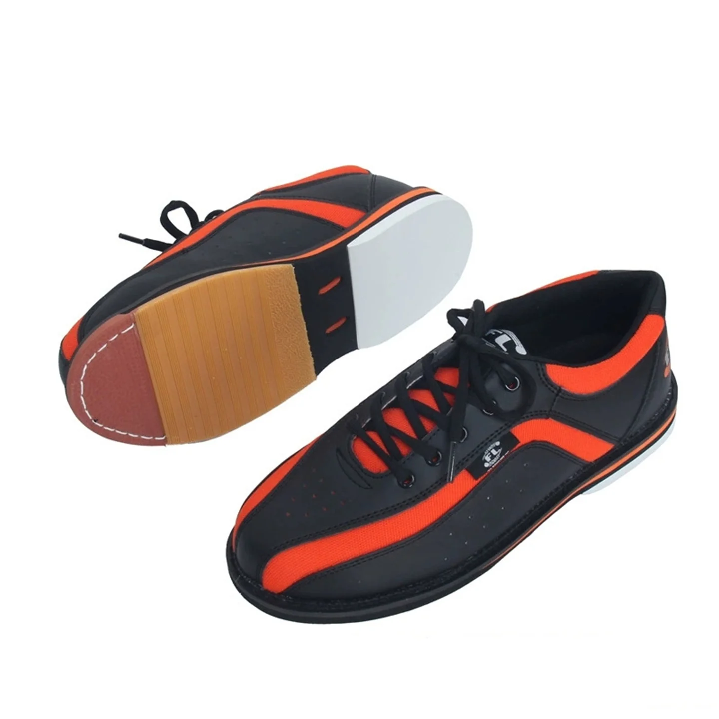 

Unisex Training Sneakers Bowling Shoes for Men Women - PU Leather Upper, Microfiber Slip-Resistant Sole, Breathable Holes Design