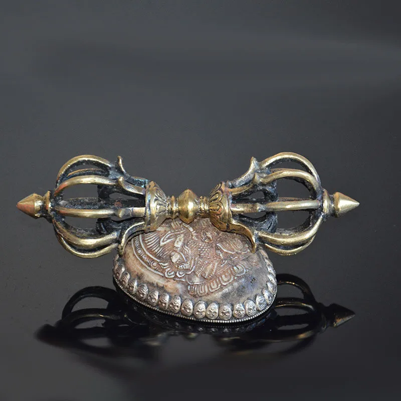 Pure copper handmade nine-pronged vajra scepter