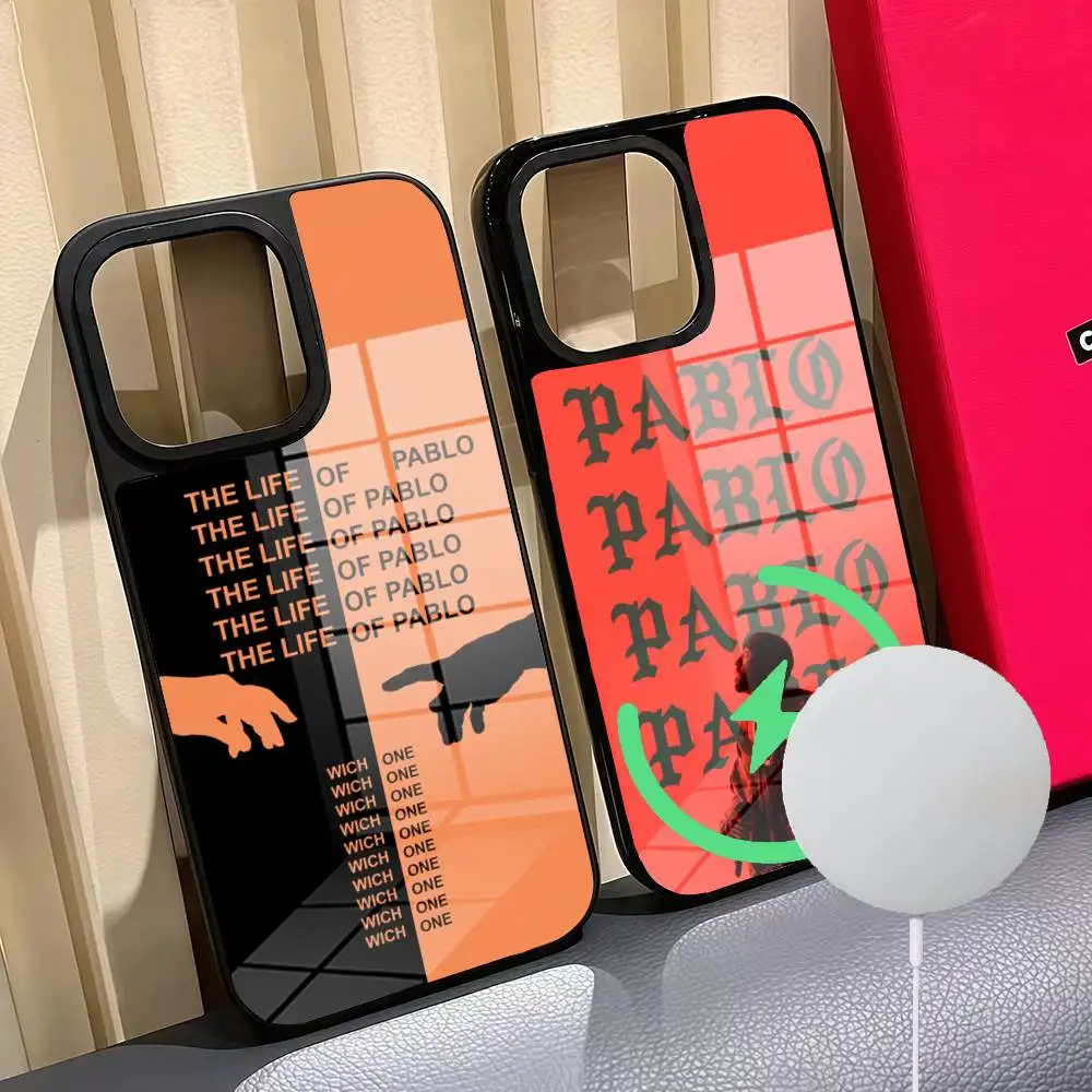 

RapperS K-Kanye West Phone Case Phone Case For Iphone 16 15 14 12 11 13 Pro Max Mini Puls Magnetic Glass Cover