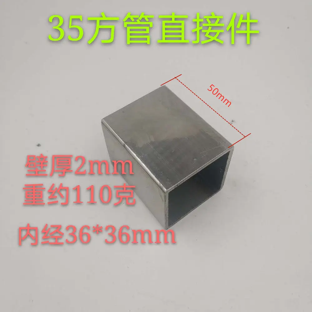 2Pcs 304 Stainless Steel Welded Square 35*35mm Rail Fittings Connector L Elbow T Cross Joint
