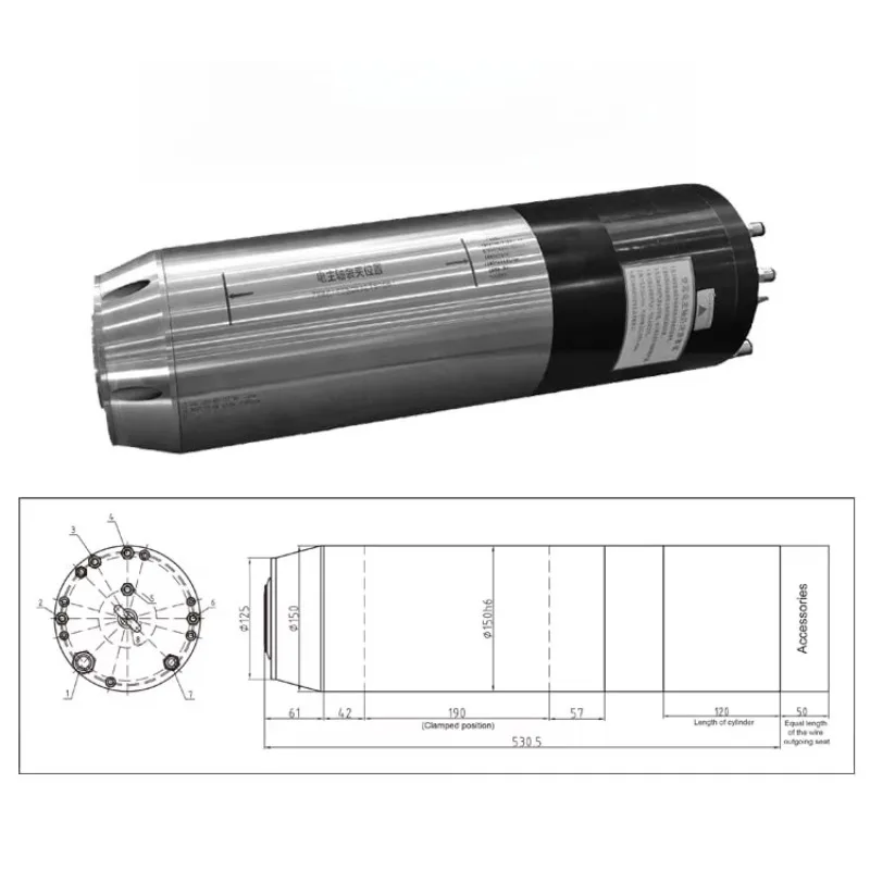 ATC GDL150-40-12Z 12kw Water-cooled High-speed Spindle Motor for CNC Engraving and Milling Machine
