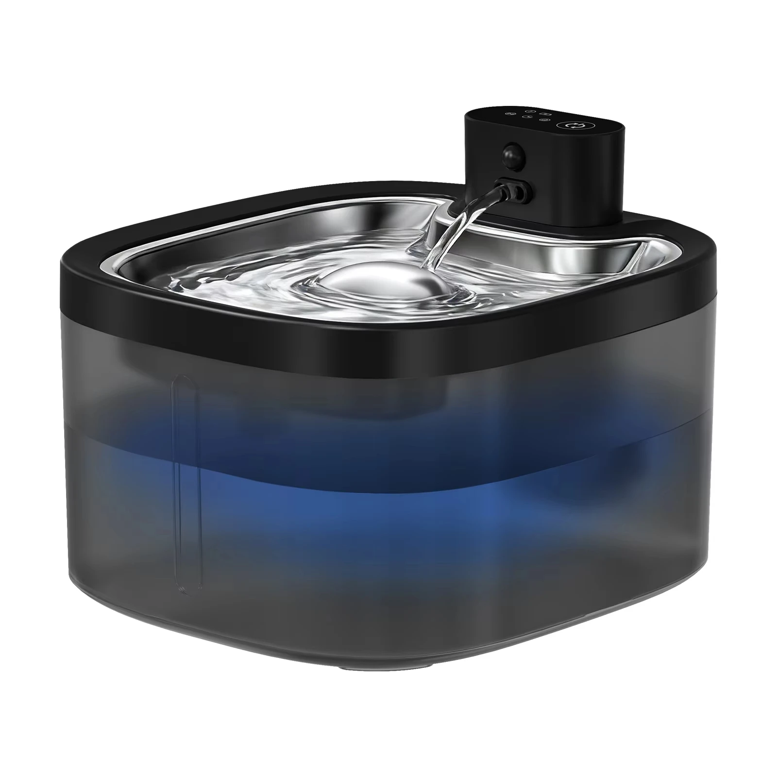 

Беспроводной умный фонтан-поилка для кошек 3,5 л с датчиком движения и бесшумным насосом, перезаряжаемая батарея большой емкости