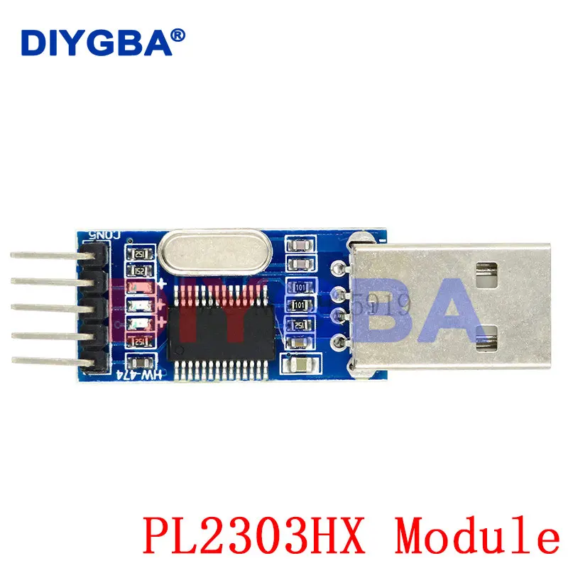 PL2303 PL2303HX / PL2303TA USB To RS232 TTL Converter Adapter Module with Dust-proof Cover PL2303HX for arduino download cable