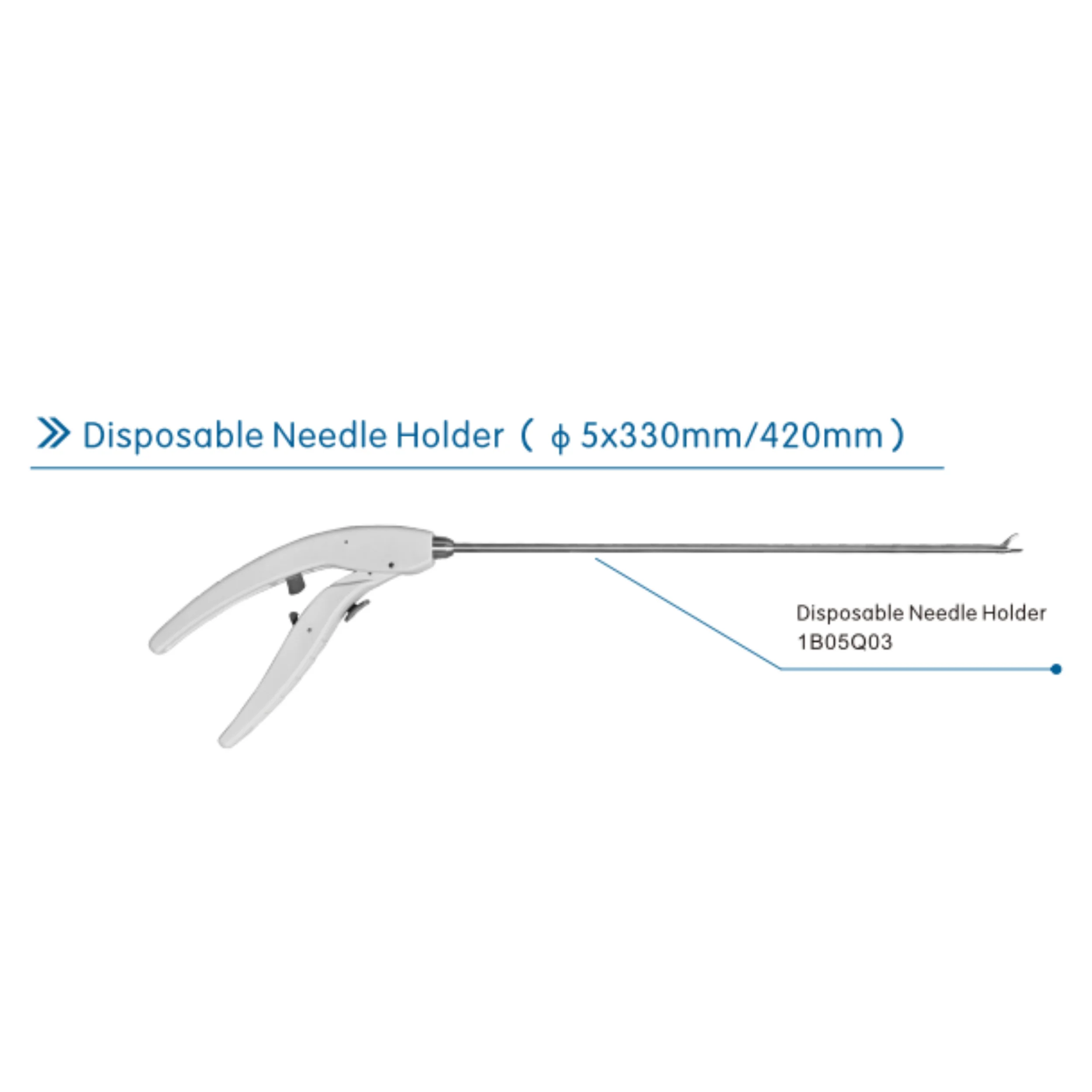 Frontsurg Disposable Needle Holder, Disposable Needle Threading Device, Disposable Needle Holder With Safety Shield, Laparoscopi