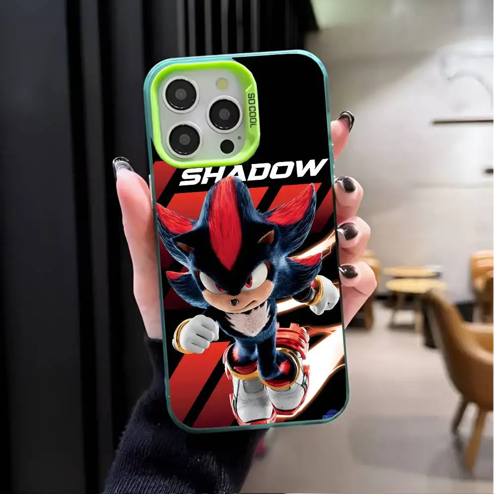 لعبة S-Sonic 3 جراب هاتف IMD جراب هاتف آيفون 16 15 14 13 12 11 برو ماكس بلس غطاء فضي اللون