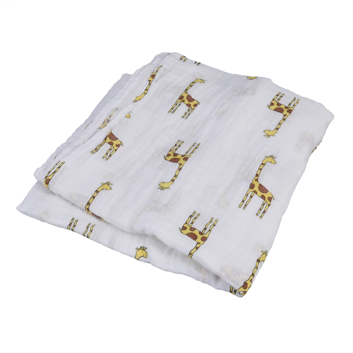 

Premium Cotton Muslin Swaddle Baby Bath Cloth Infant Sleeping Wrap Giraffe Pattern Receiving Blanket Breathable Sweat Absorbing