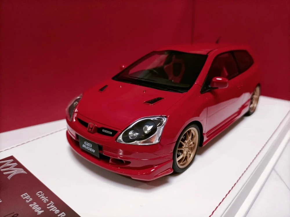 

AMC 1:18 Mugen Civic Type R EP3 2004 JDM моделирование ограниченная серия смола металл статическая модель автомобиля игрушка в подарок