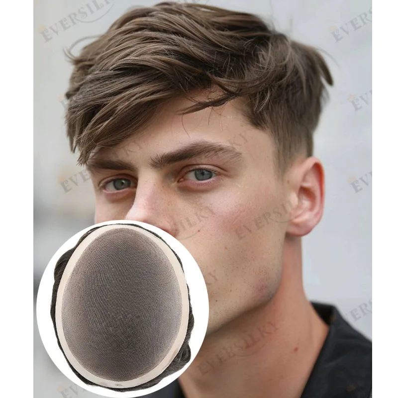 

# 2 # 4 самых дешевых мужских парика-накладок от выпадения волос, коричневые, волнистые, с естественной линией роста волос, сверхпрочные, 100% натуральные человеческие волосы, дышащие, мужские парики-протезы