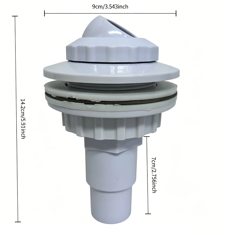 Swimming Pool Return Fitting Kit Compatible with Above Ground Vinyl Liner Pools and Standard Wall Outlet Dimensions