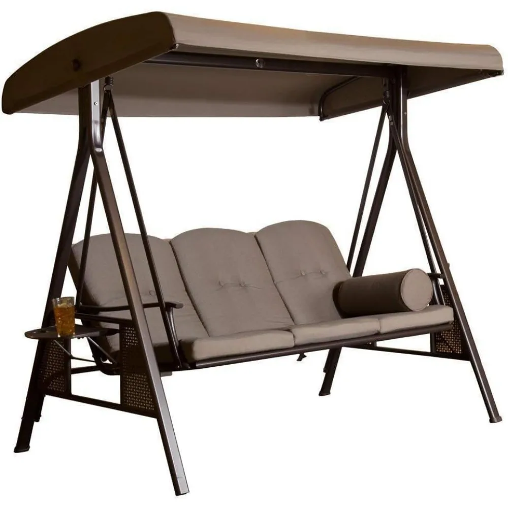 

Сменная верхняя крышка навеса по индивидуальному заказу для 3-местных качелей, Classic Brown Nutmeg, Riplock 350