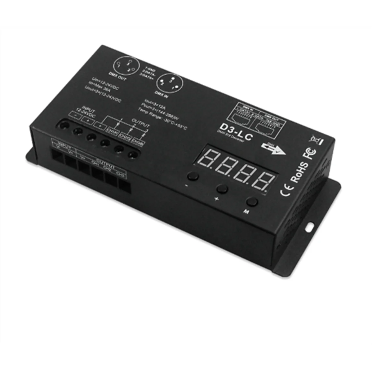

SUPER HOT High Power Dmx512 Светодиодный контроллер 3CH 12A/CH DMX512 Декодер Диммер