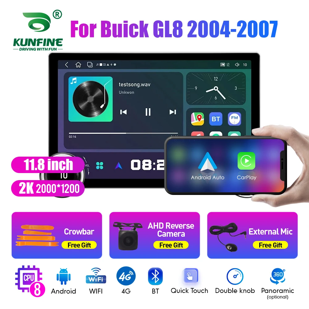 

11.8 Inch 2K Double Knobs 2 Din Car Radio For Honda Gl8 2004-2007 Car Stereo DVD Multimedia Video Player Carplay 4G Wifi BT