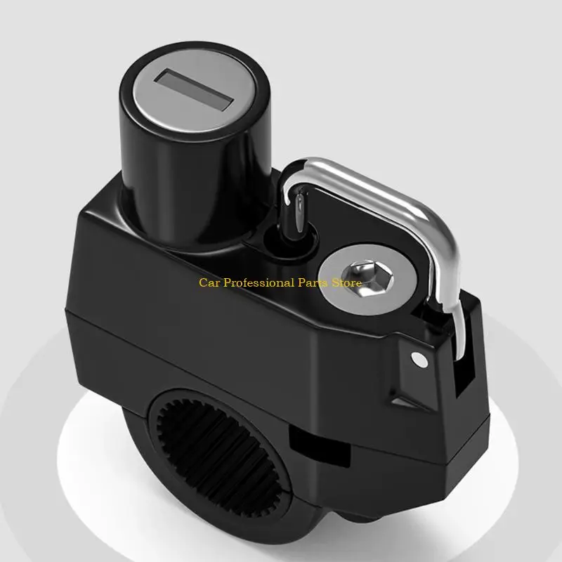 

R53D Motorbike Helmets Locks with Keys Easy Installation Scooter Accessory Secure Aluminum Helmets Mount Simple Installation