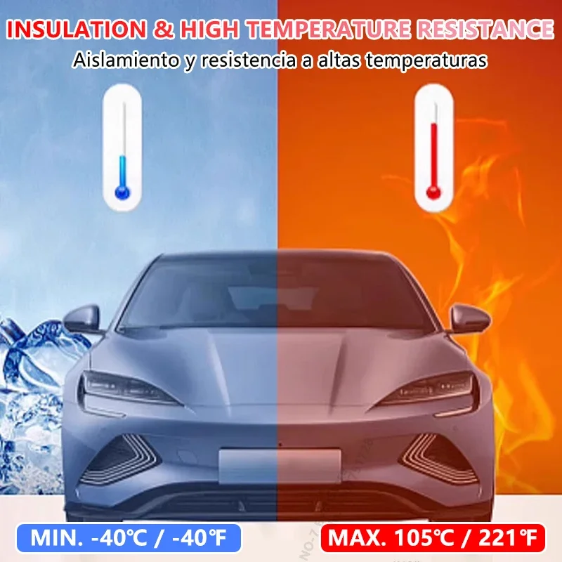 High Temperature Tape Electrical Insulating Tape Heat-resistant Flame Retardant Adhesive Cloth Tape for Car Cable Harness Wiring