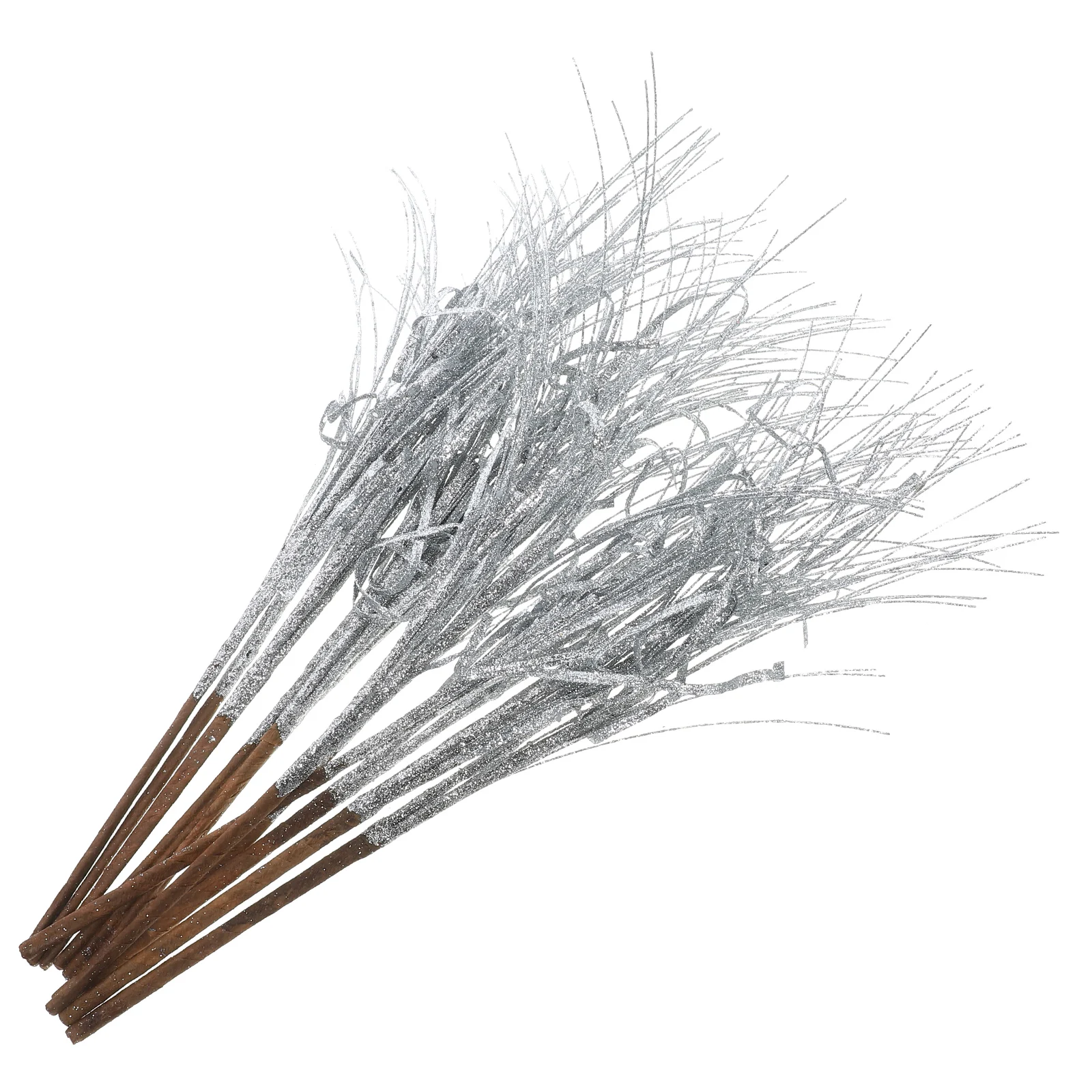 

12 Pcs Decorative Branches Picks Glitter Twigs Sequins Glittery for Wedding Pine