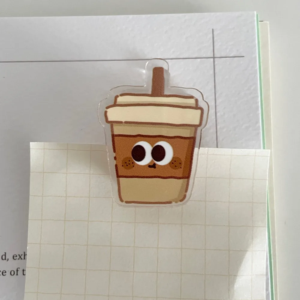 Sealing Clamp Bread Cute PP Clip Decorative Bookmark Cartoon Memo Clip Acrylic Paperclip Acrylic Paper Clip Desk Organizer