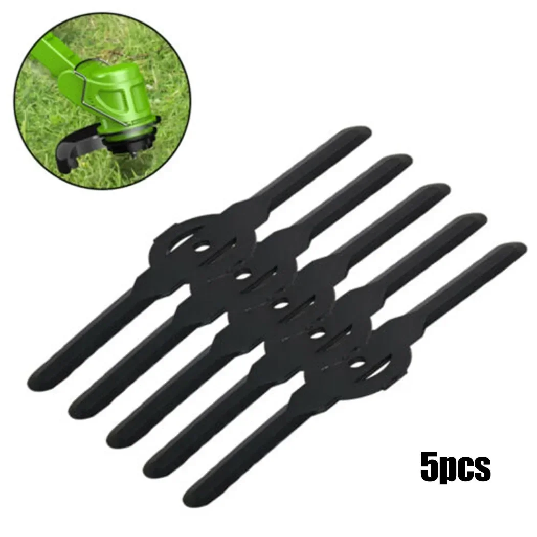 5Pcs 138mm گراس ٹرمر بلیڈ ہیڈز کی تبدیلی بلیک پلاسٹک لان موور برش کٹر بلیڈ گارڈن ٹول پارٹس
