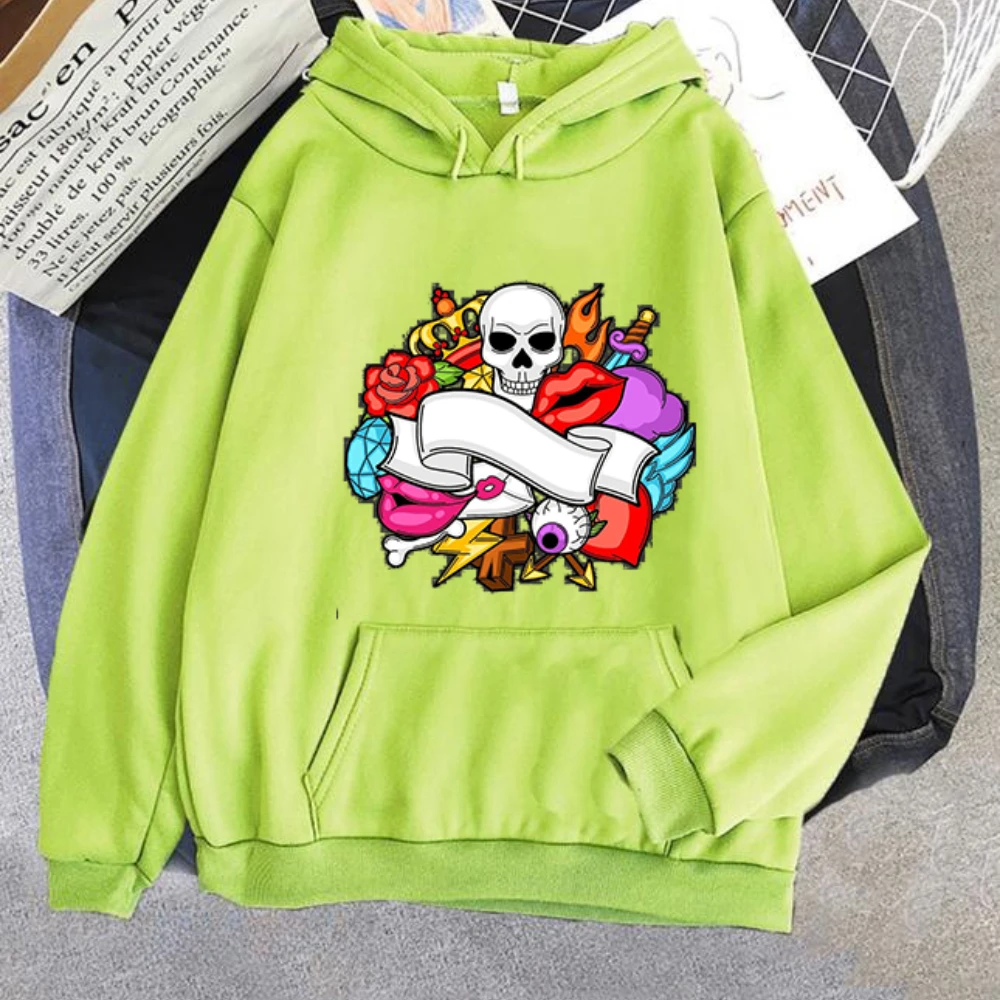 

women men winter clothes Skull Cartoon hoodies Kawaii ropa de mujer hoodie women clothing hoodies kpop hoodie streetwear top y2k