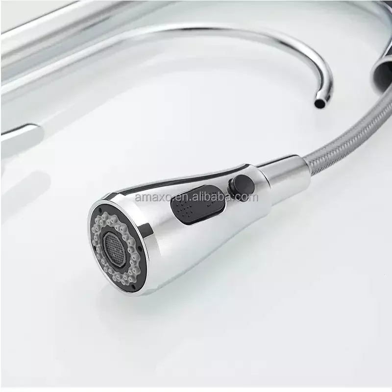 Multifunctional Pull Out Kitchen Faucet Mixer Water Tap 304 Stainless Steel Kitchen Sink Faucet