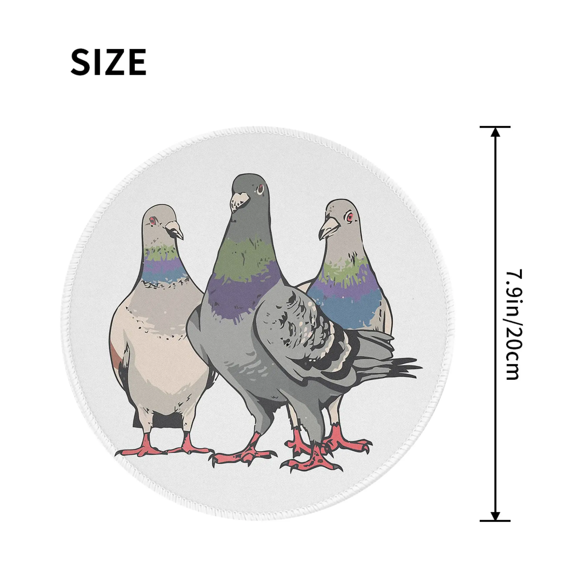 Pigeon Themed Pattern Mouse Pad Computer Keyboard Mouse Mat Gaming PC Laptop Desk Mat Office Accessories Table Mats