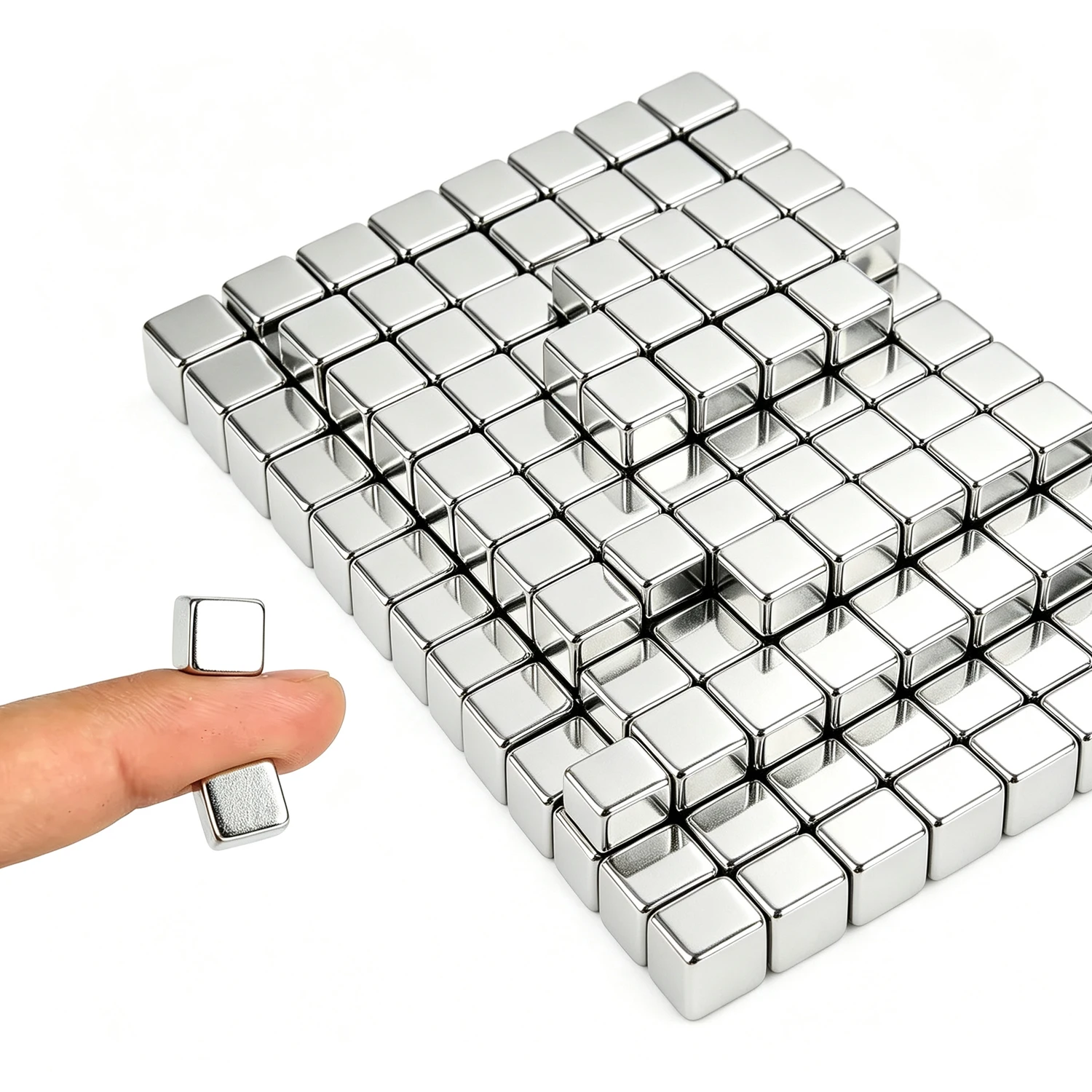 Starke Neodym-Magnete 9x9x9mm Quadratische Neodym-Magnete Hochleistungsfähig für Bastelarbeiten, Kühlschrank, Whiteboard, Büro, Trocken abwischbare Tafel DIY
