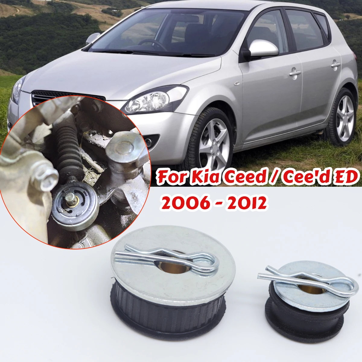

For Kia Ceed/Cee'd ED 2006-2012 Shifter Cable Bushing Lever Upgrade Kit Washer Cotter Pin/Clip Manual Trans Gearbox 437941W100