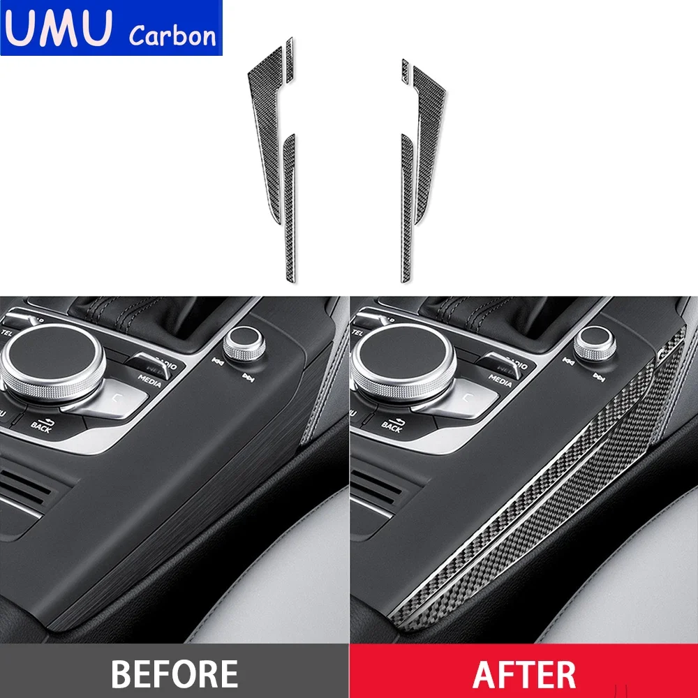 

Carbon Fiber Interior Auto Center Console Panel Trim Sticker For Audi A3 S3 RS3 8V 2013-2019 Modification Decoration