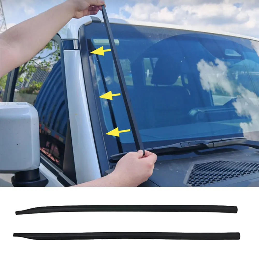 

2 шт. передняя стеклянная уплотнительная лента для Toyota Land Cruiser Prado LC250 2024-2025, шумоизоляционная полоса на стойке А, автомобильные аксессуары