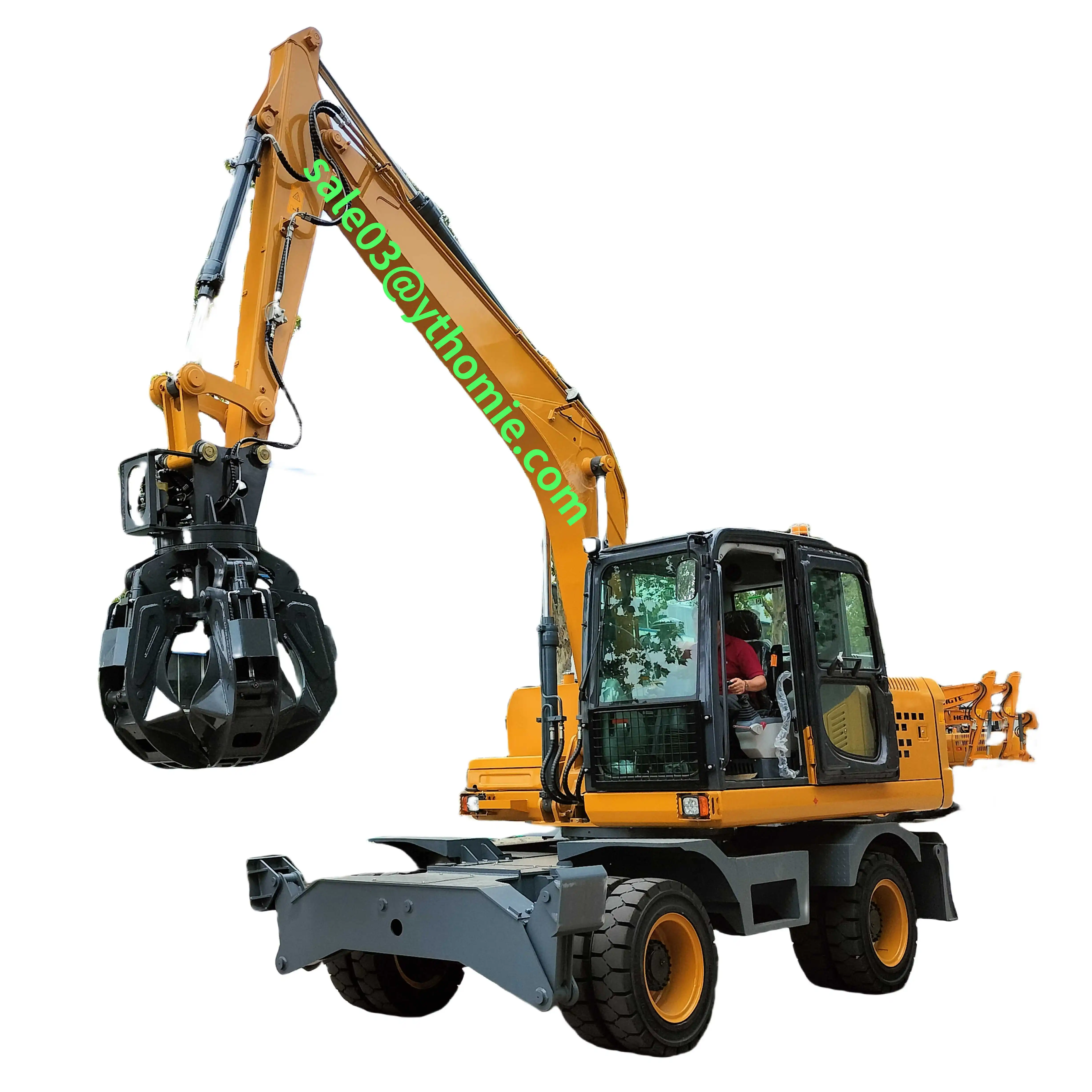 HOMIE 360 หมุน Heavy-Duty Orange Peel Grapple Excav ติดที่แนบมากับ 6 ตัน 16 ตัน 26 ตันรถขุด