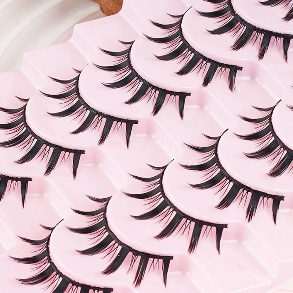 رموش صناعية مدببة عالية الجودة رموش فردية سوداء على شكل حرف C رموش أنمي