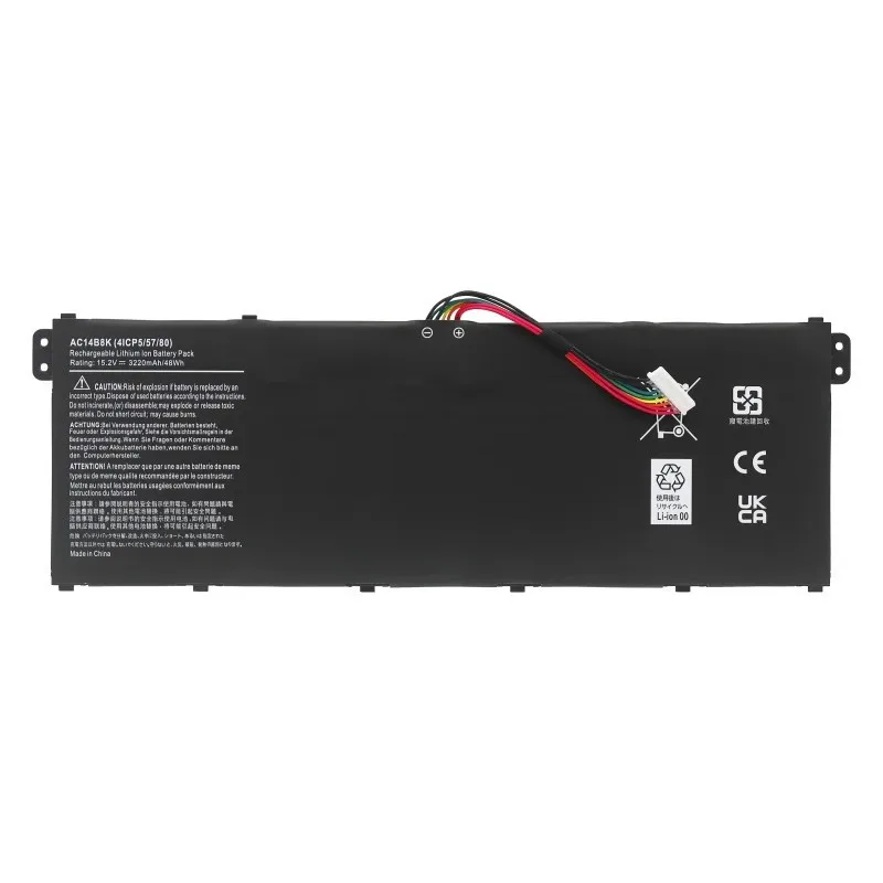 

15.2V 48Wh AC14B8K Laptop Battery for Acer Aspire V3-371G V3-372G V3-111P R3-131T R7-371T E5-771G ES1-111 ES1-531 AN515-51/52