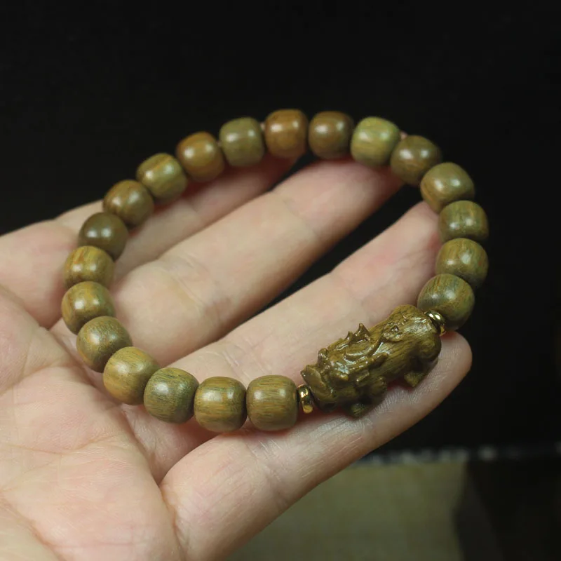 Guajacwood Buddha Beads Bracelet with Fragrance Old-Styled Bead National Style Ebony Crafts Rosary Bracelet Accessories