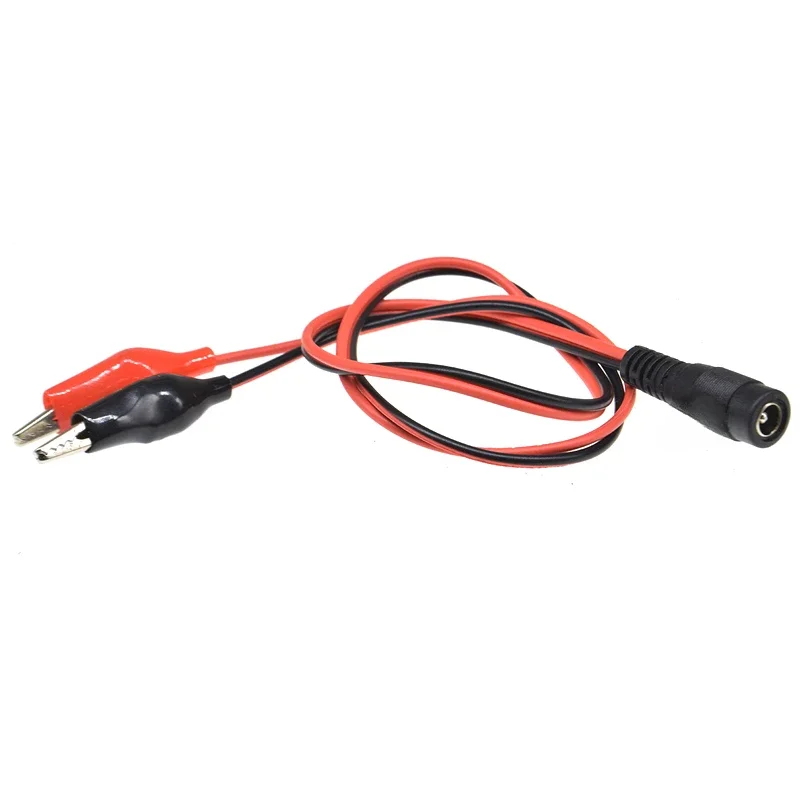 DC Alligator Clip Connector, Jacaré Clips, Fio de crocodilo, cabo de alimentação, tensão conectada, DC, 12V