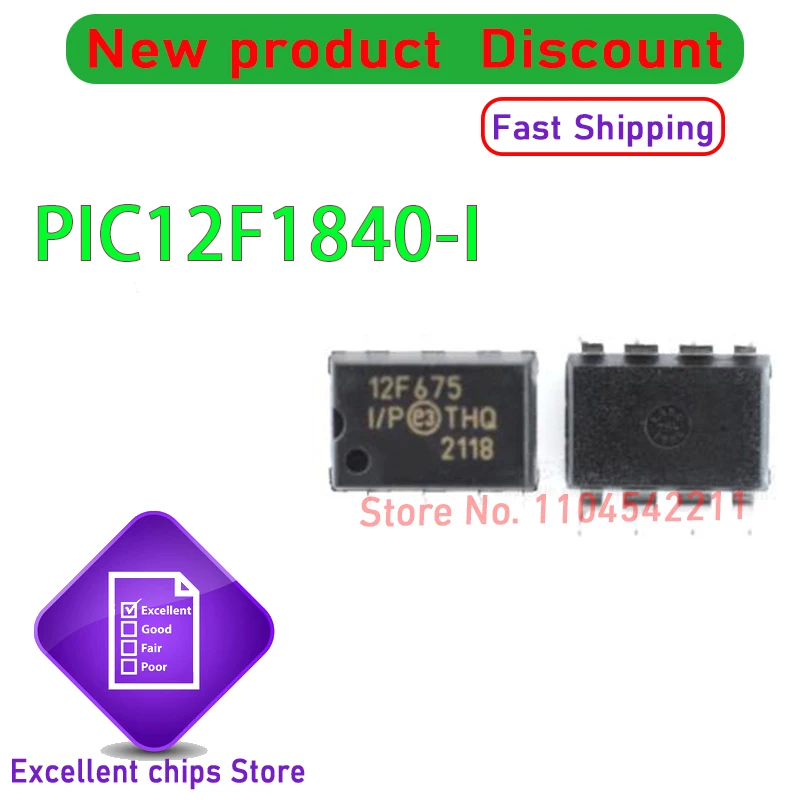 PIC12F1840-I/P PIC12F1840-I PIC12F1840 12F1840 DIP-8 New Original Genuine Ic 5PCS/LOT