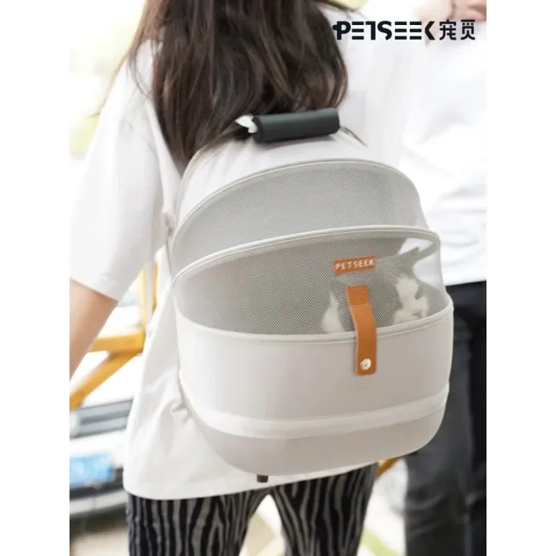 Luxury Dog Designer Pet Cat Carrier Backpack Transparent Portable Spring Summer Cat Got Out Bag Large Capacity Puppy Travel Bag