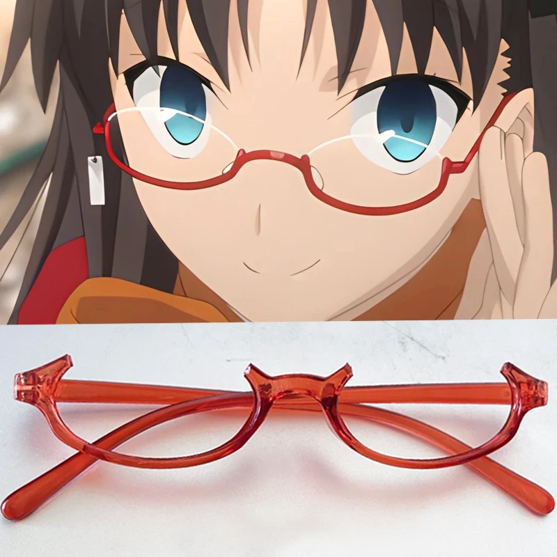 Japanese Anime Zenin Maki Cosplay Purple Half Frame Glasses Accessory Props Unisex Metal Rectangular Eyeglasses Decoration