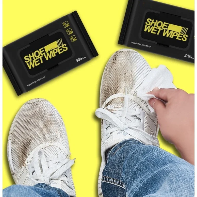 Disposable white shoe polishing wet wipes sneaker cleaning, decontamination,shoe polishing wet wipes, sports shoe cleaning agent