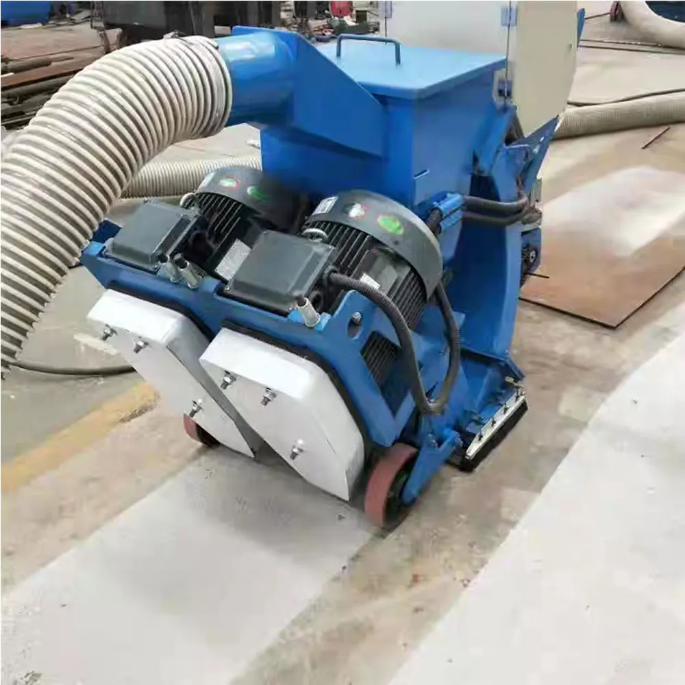 Concrete road surface roughness shot blasting machine