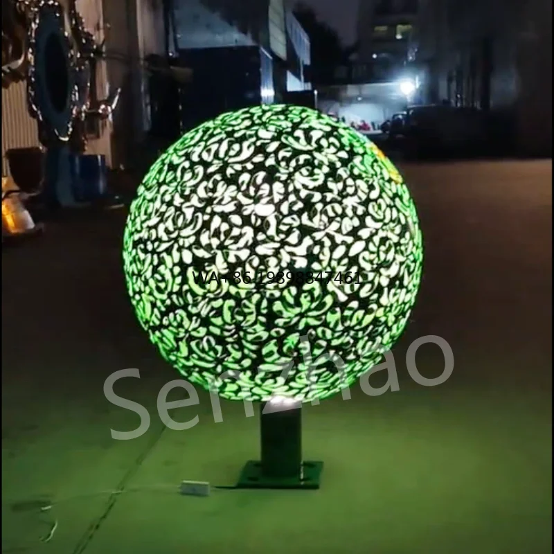 

Customized Stainless Steel Ball Led Landscape Garden Pathway Lights Outdoor Metal Sculpture