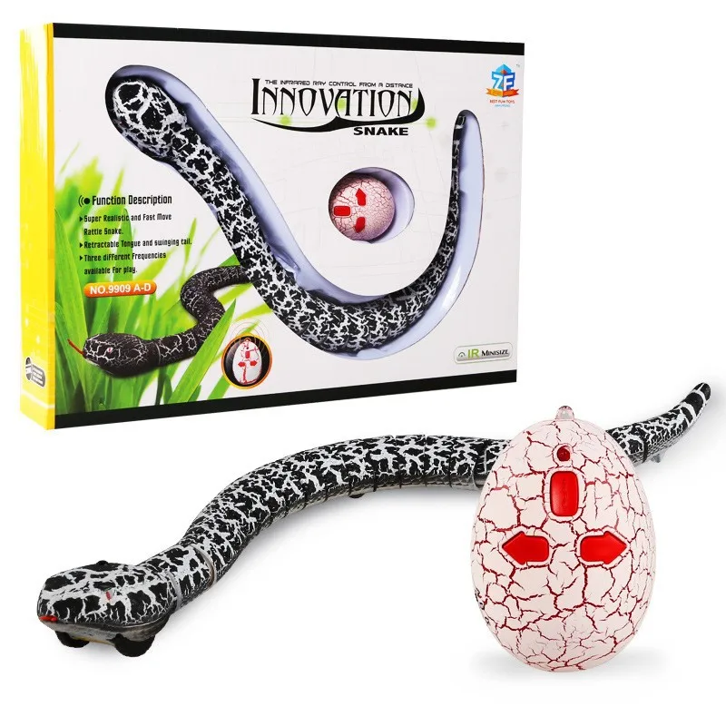 RC Snake with Toy Snake Bracelet Gift Terrifying Plastic Infrared Funny Remote Control Rattlesnake Mischief For Tricky