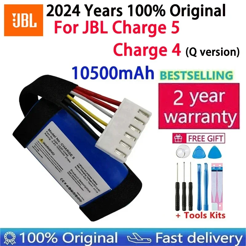 Fast Shipping 2024 Years 100% Original Replacement For JBL Charge 3 4 5 Charge3 Charge4 Charge5 Battery GSP102910A Bateria